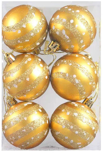 Boule de Noël Doré à Spirale Argenté