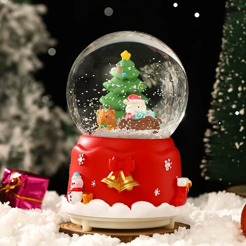 Mini Boules à neige de Noël scènes Père Noël