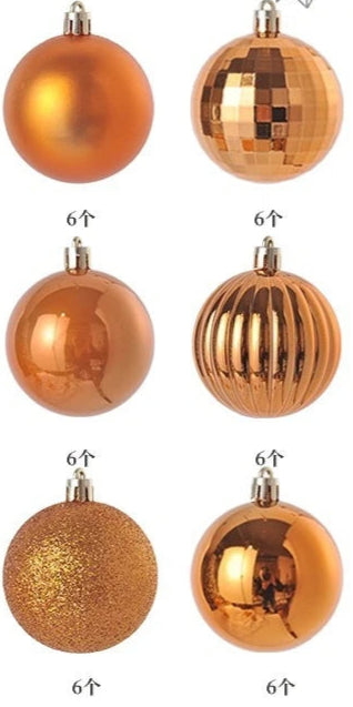 Boules de Noël Petit Format Orange Pack de 36