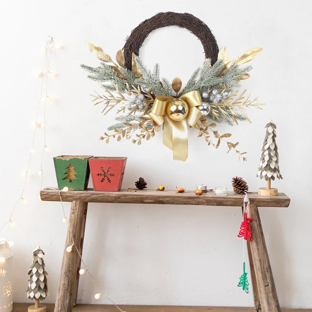 Couronne de Noël Argent et Doré