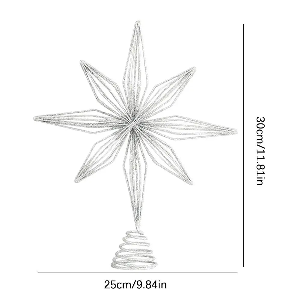 Cimer de Sapin Étoile Fil de Fer et Paillettes 2