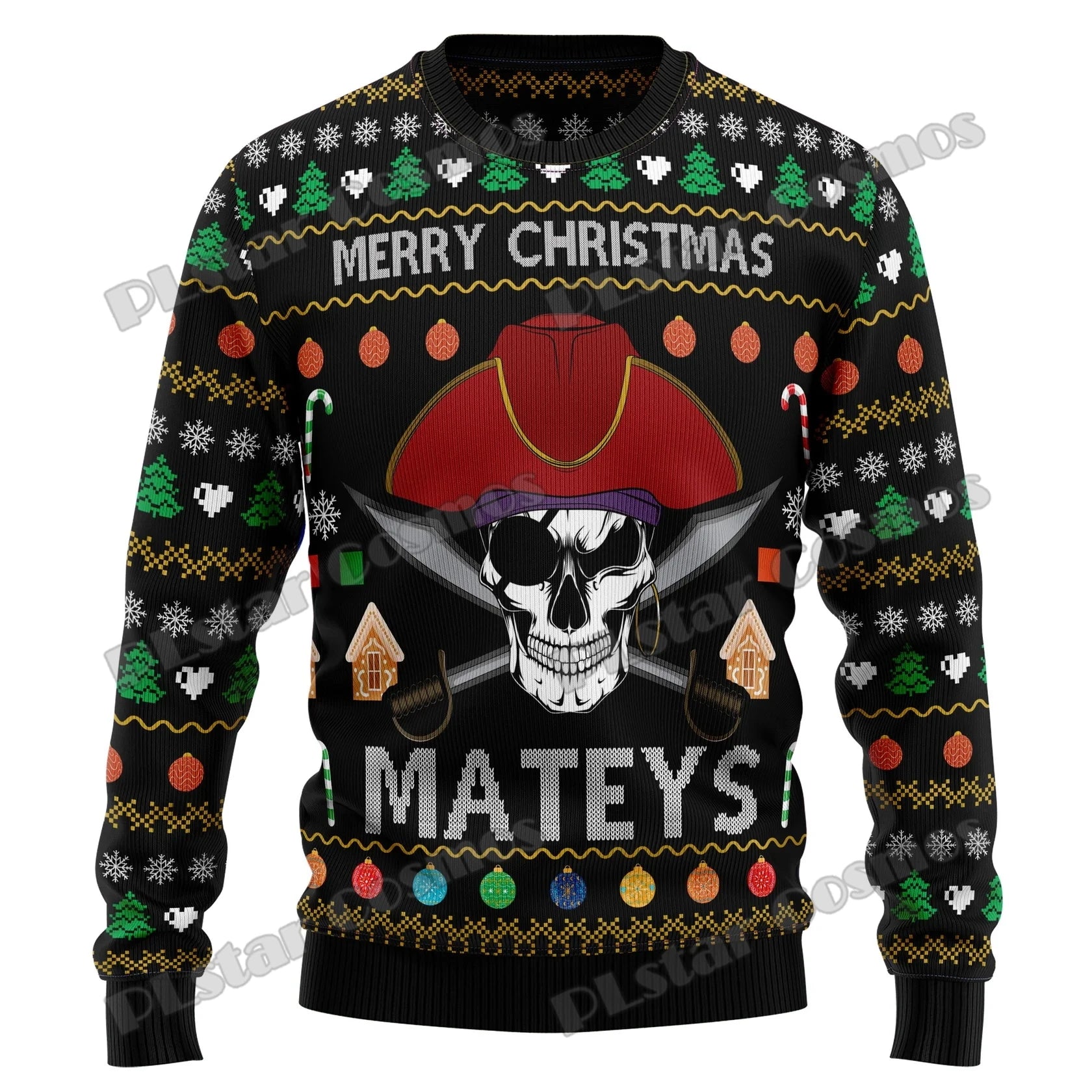 Pull de Noël Crâne "Merry Christmas Mateys!"