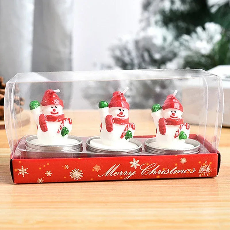 Bougies de Noël Bonhomme de Neige