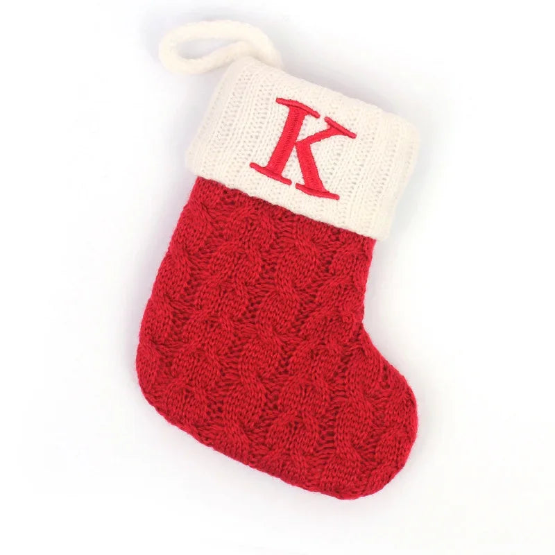 Bottes de Noël Lettres Décoratives en Tricot