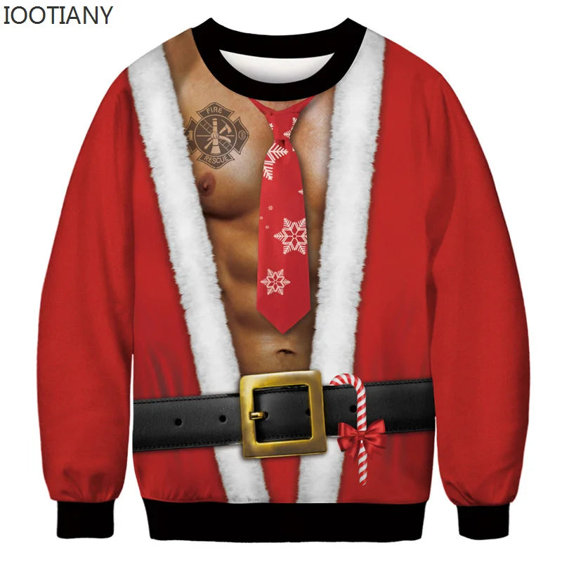Pull de Noël Père Noël Musclé