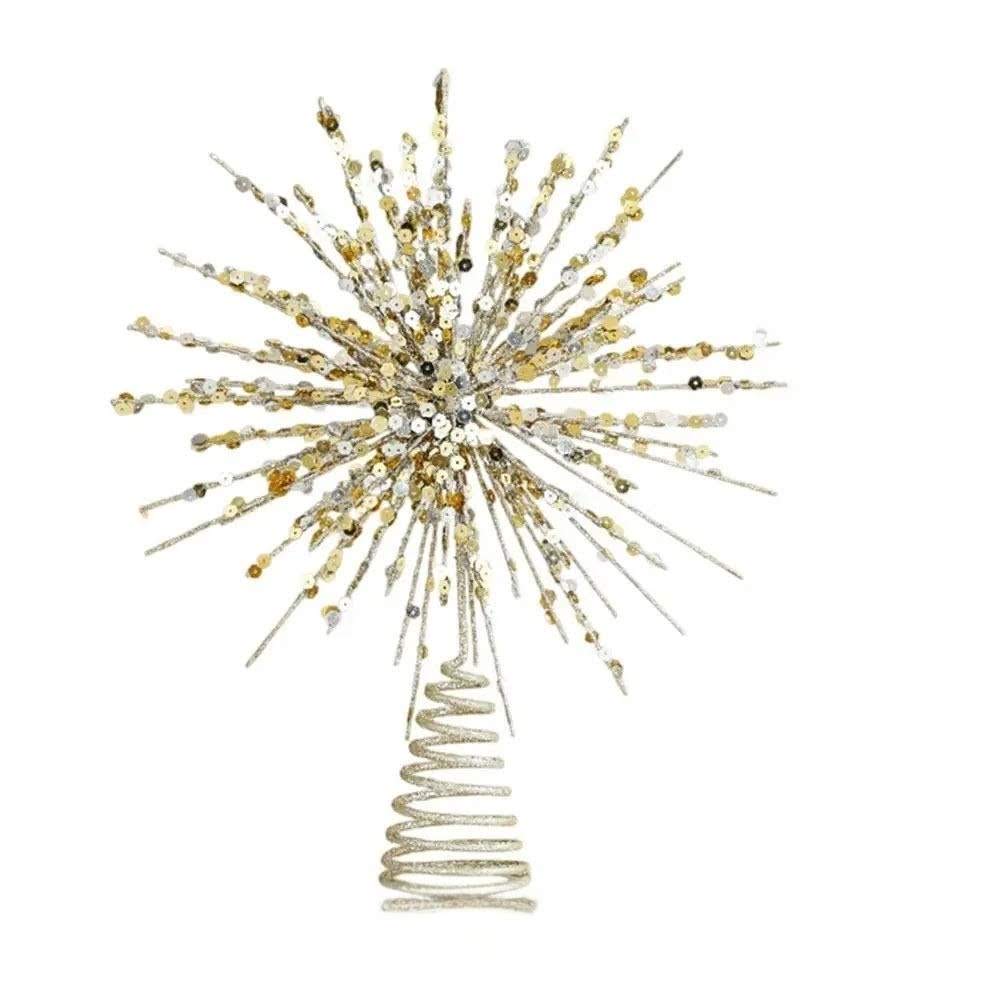 Cimer de Sapin Étoile Fil de Fer et Paillettes