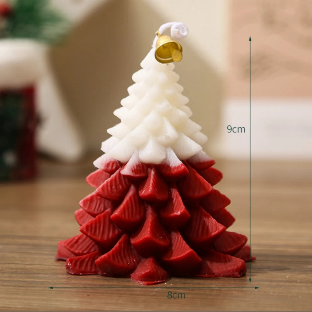 Bougie Parfumée Arbre de Noel Rouge et Blanc