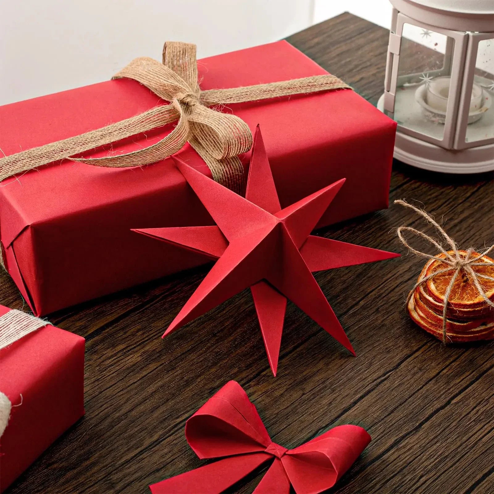 Papier Cadeau Rouge Uni Réversible