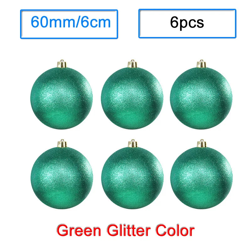Boules de Noël Vert Pailletée Classiques