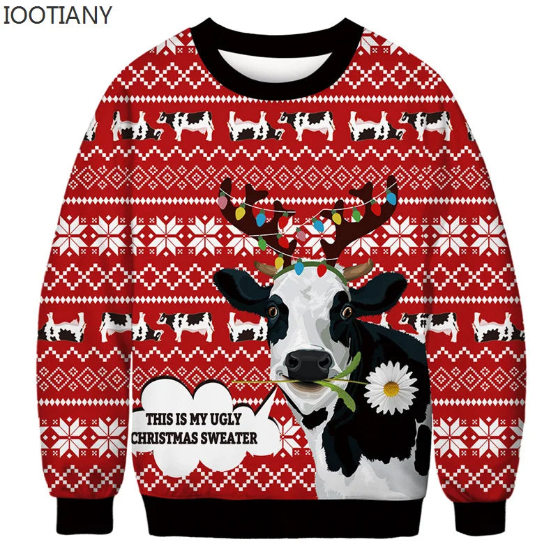 Pull de Noël Vache "This is my Ugliest Christmas Sweater"