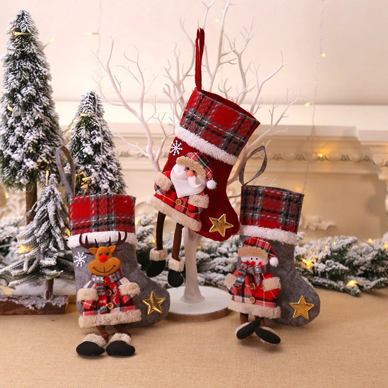 Chaussettes Décoratives Personnages de Noël