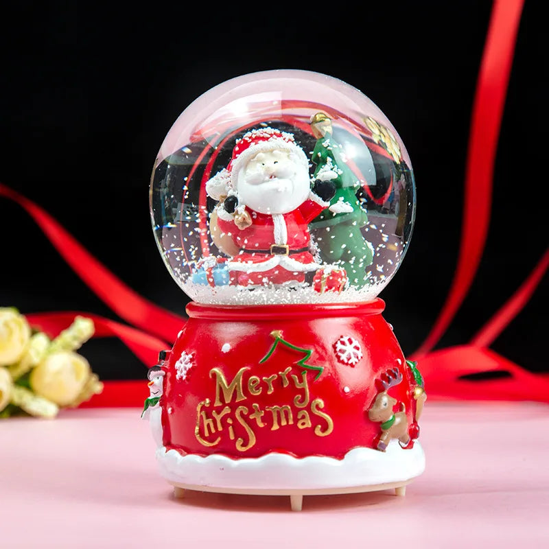 Mini Boules à neige de Noël scènes Père Noël