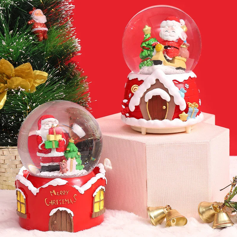 Mini Boules à neige de Noël scènes Père Noël