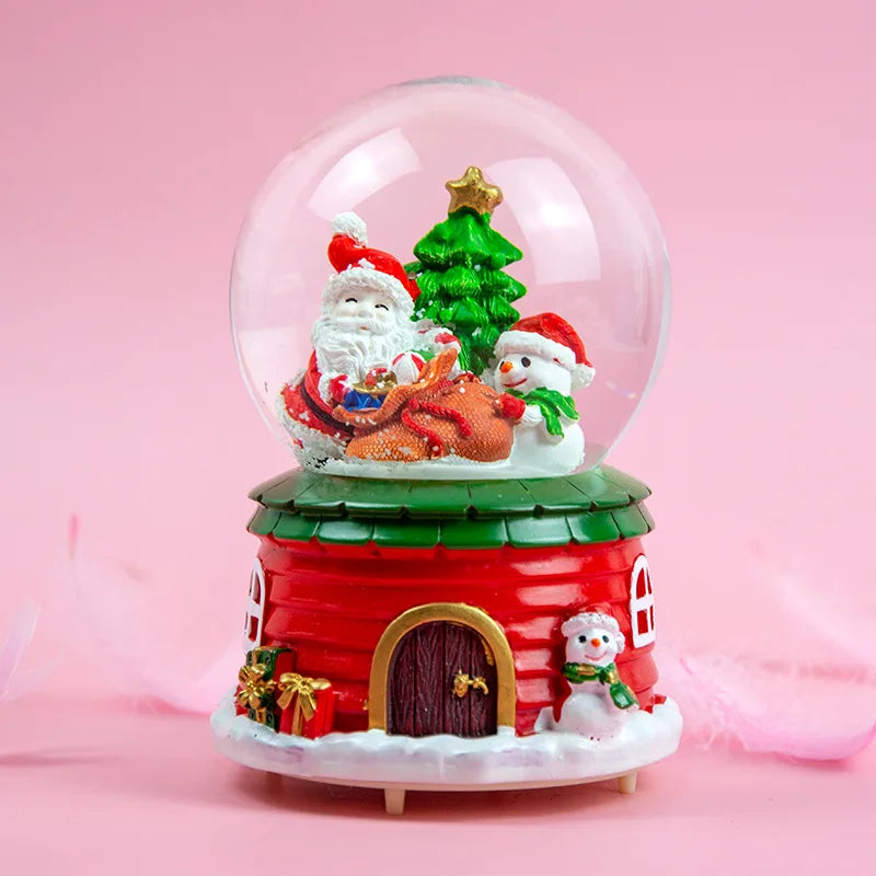 Mini Boules à neige de Noël scènes Père Noël