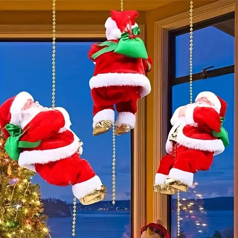 Automate Père Noël Grimpeur à la Corde
