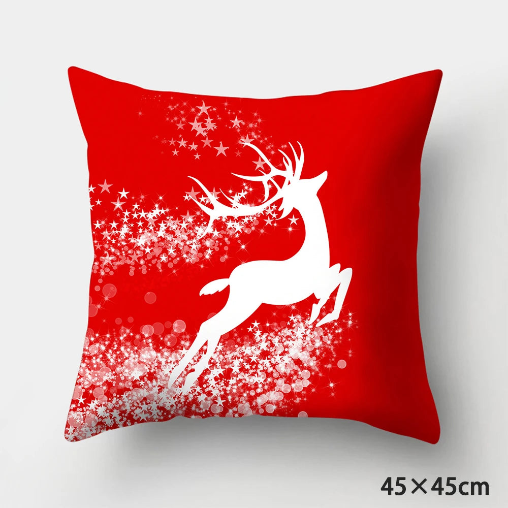Housse de Coussin de Noël Renne Dansant