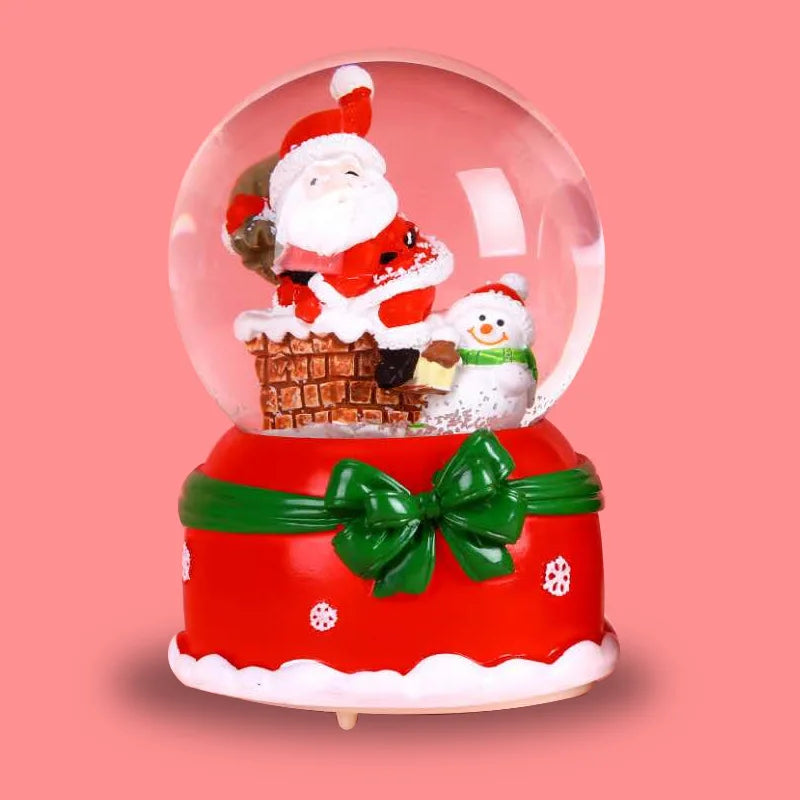 Mini Boules à neige de Noël scènes Père Noël