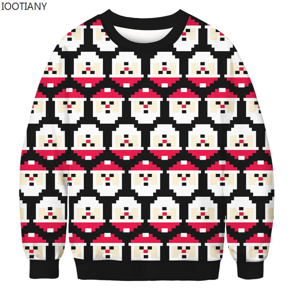 Pull de Noël Père Noël Pixel