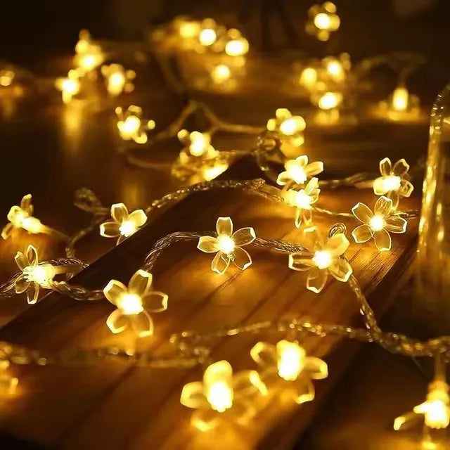 Guirlandes Lumineuses Fleurs à piles