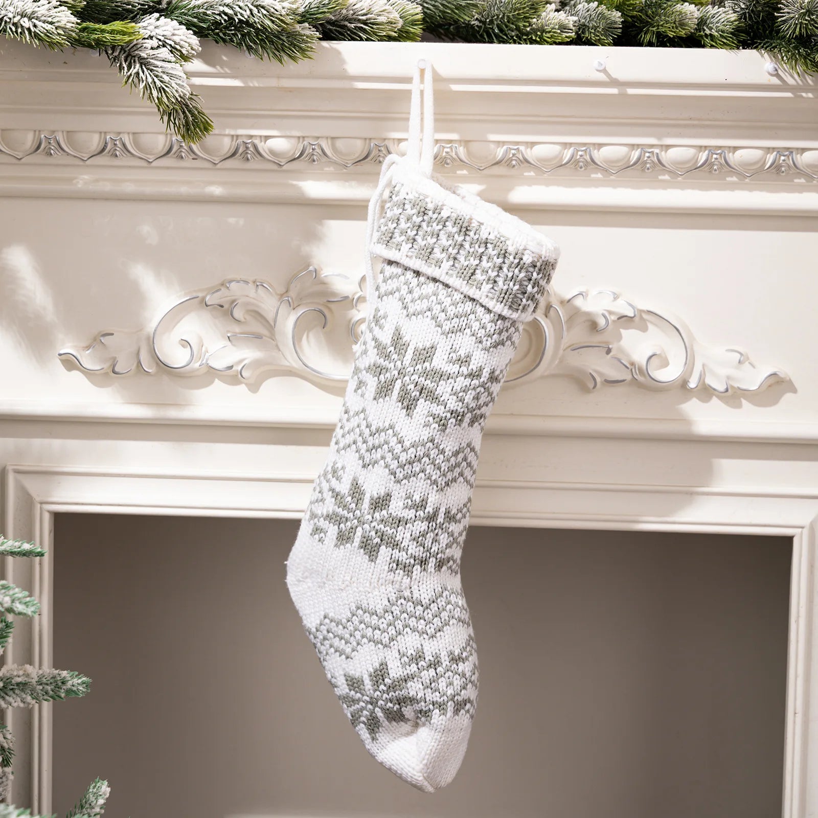 Chaussettes Décorative de Noël en Laine Cadeau