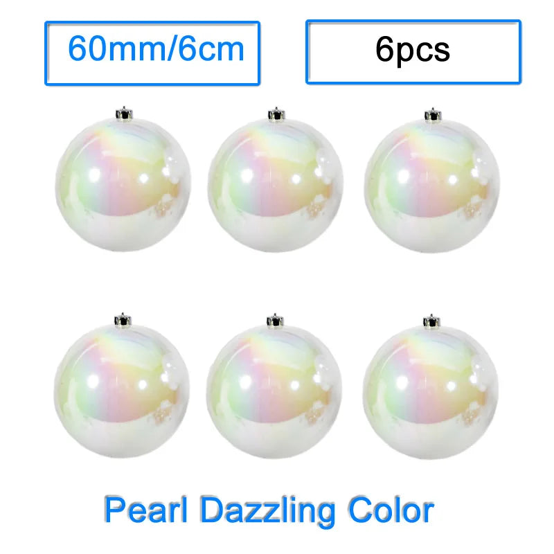Boules de Noël Perlé Brillantes Lisses