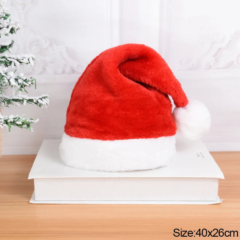 Bonnet de Père Noël en Rouge Classique en Cotton