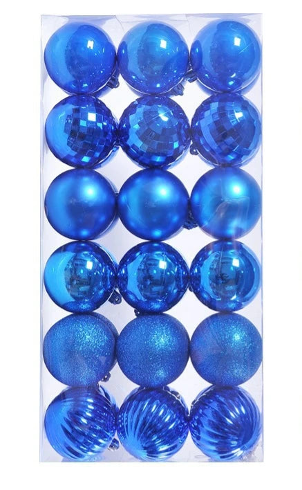 Boules de Noël Petit Format Bleu Pack de 36