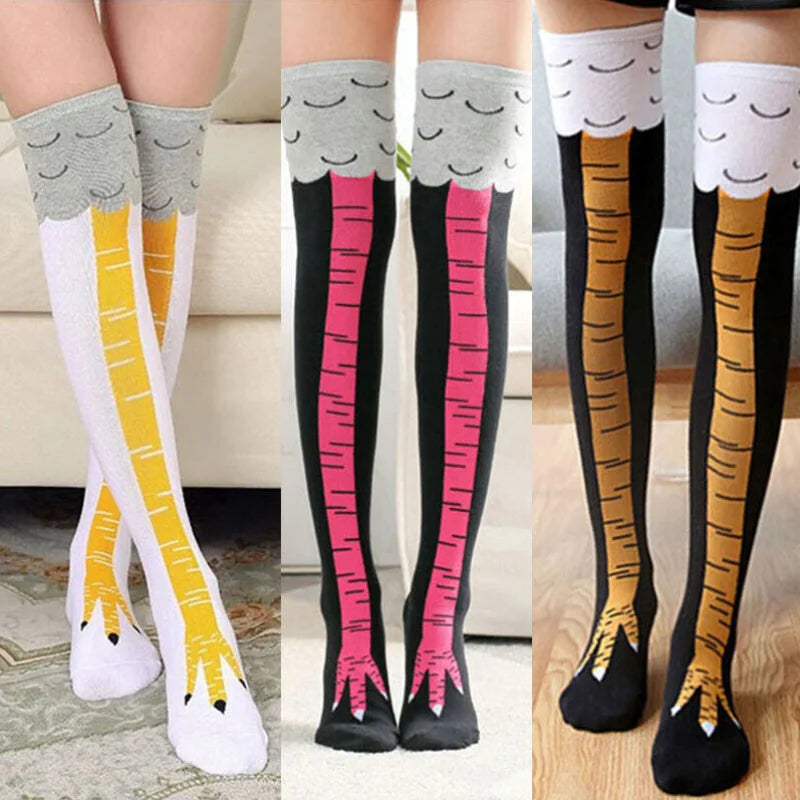 Chaussettes "Pattes de Poules" pour Femmes Blanches