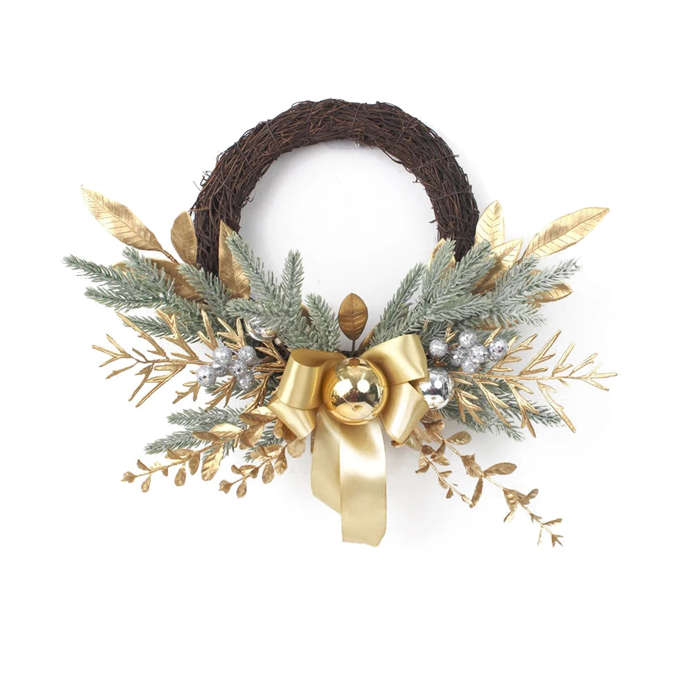 Couronne de Noël Argent et Doré