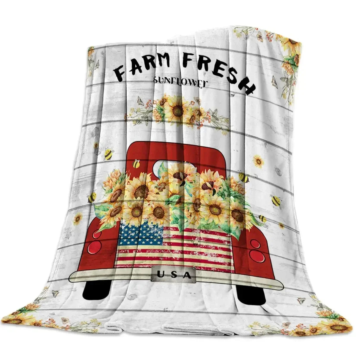 Couverture Motif Pickup et Tournesol