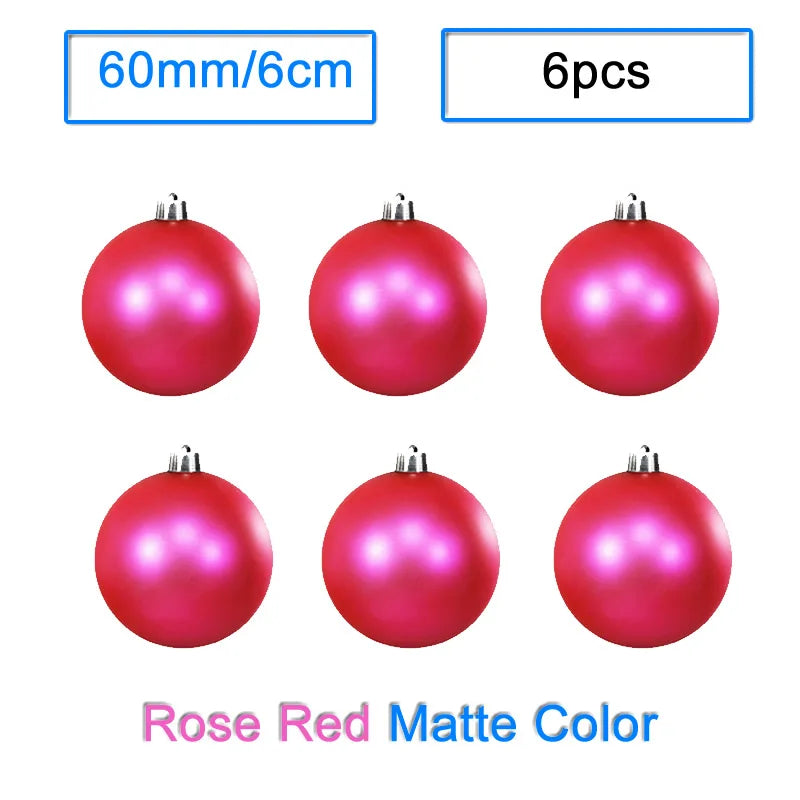 Boules de Noël Rose Mate