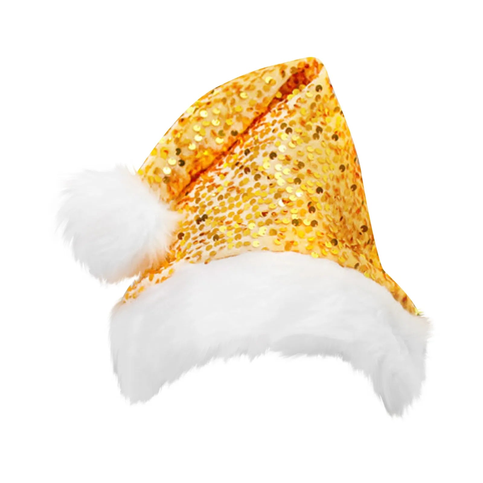 Bonnet de Noël Doré à Sequins