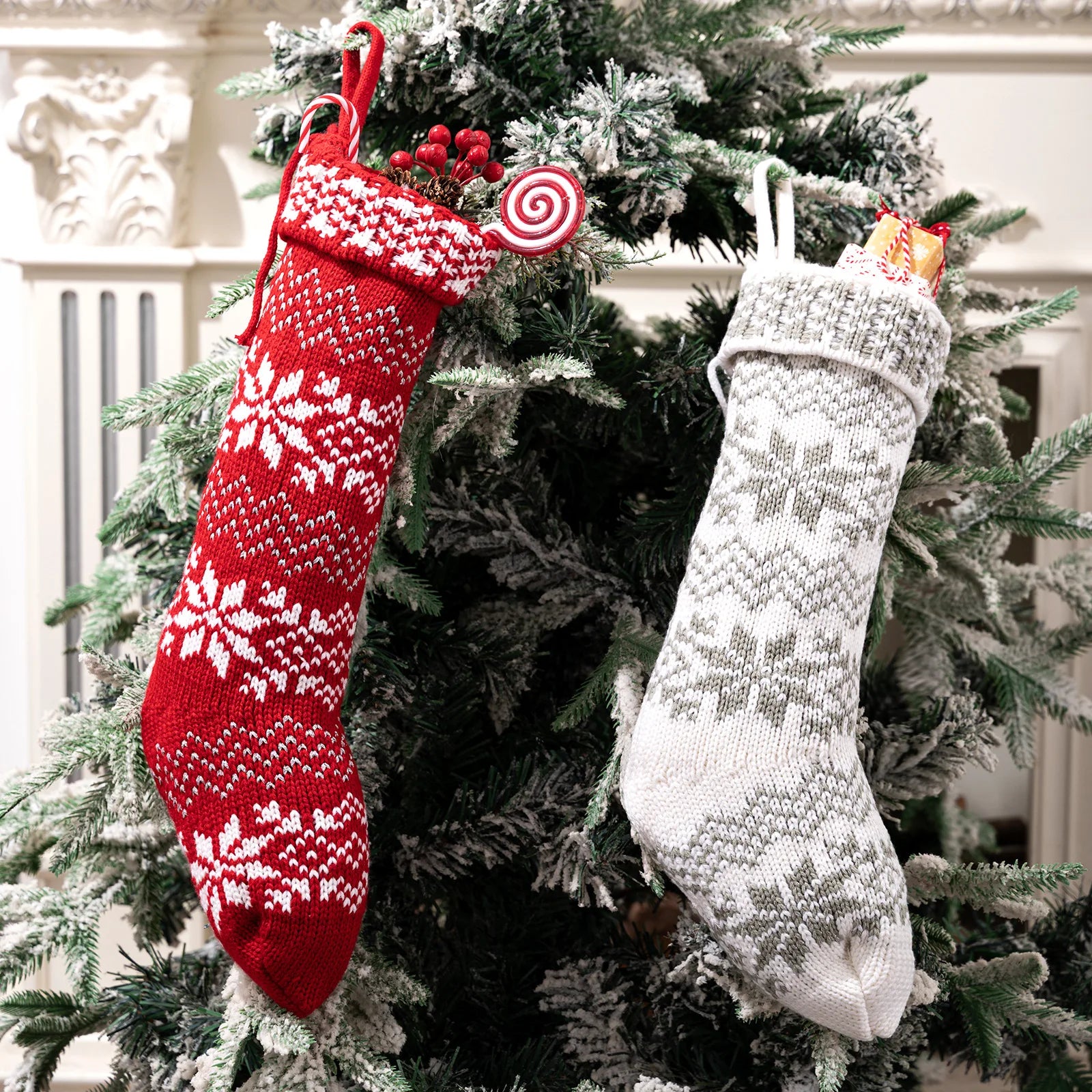 Chaussettes Décorative de Noël en Laine Cadeau