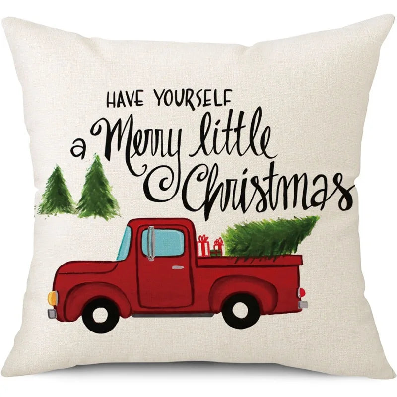 Housse de Coussin de Noël Pickup