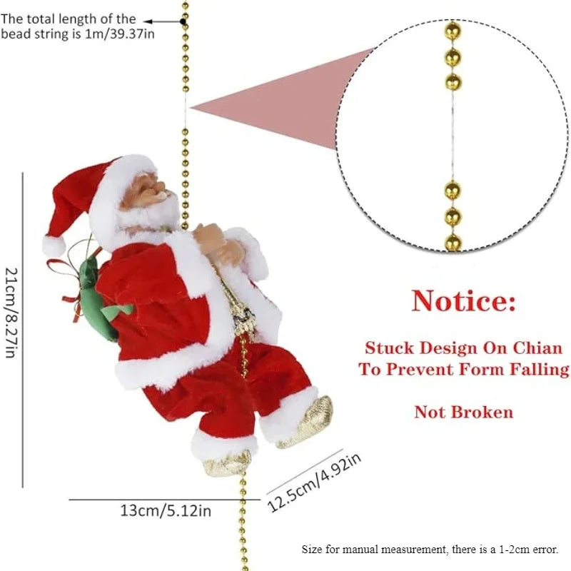 Automate Père Noël Grimpeur à la Corde