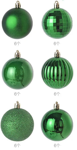 Boules de Noël Petit Format Vert Pack de 36