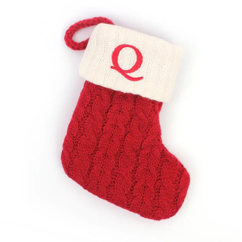 Bottes de Noël Lettres Décoratives en Tricot