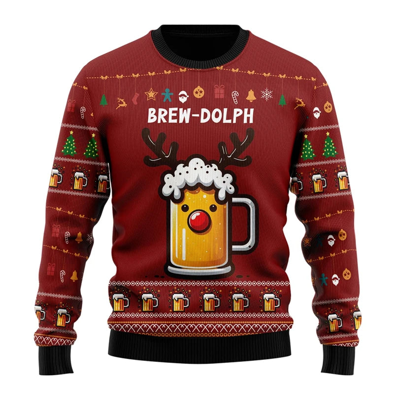 Pull de Noël Bière "Brew-Dolph"
