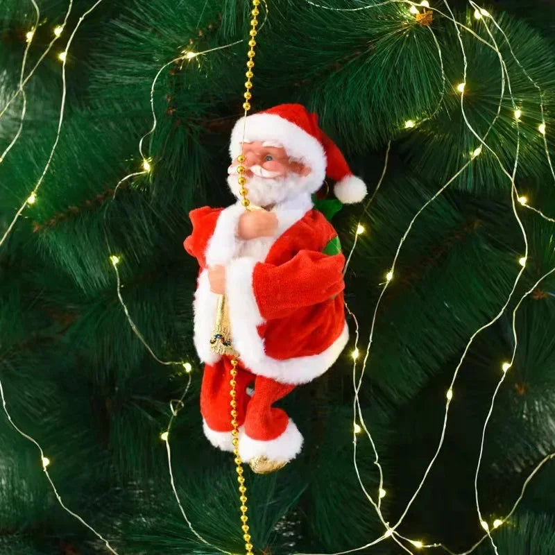 Automate Père Noël Grimpeur à la Corde