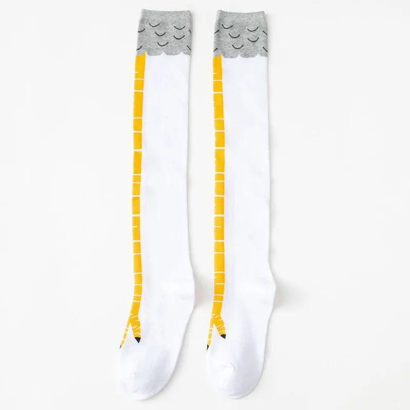 Chaussettes "Pattes de Poules" pour Femmes Blanches