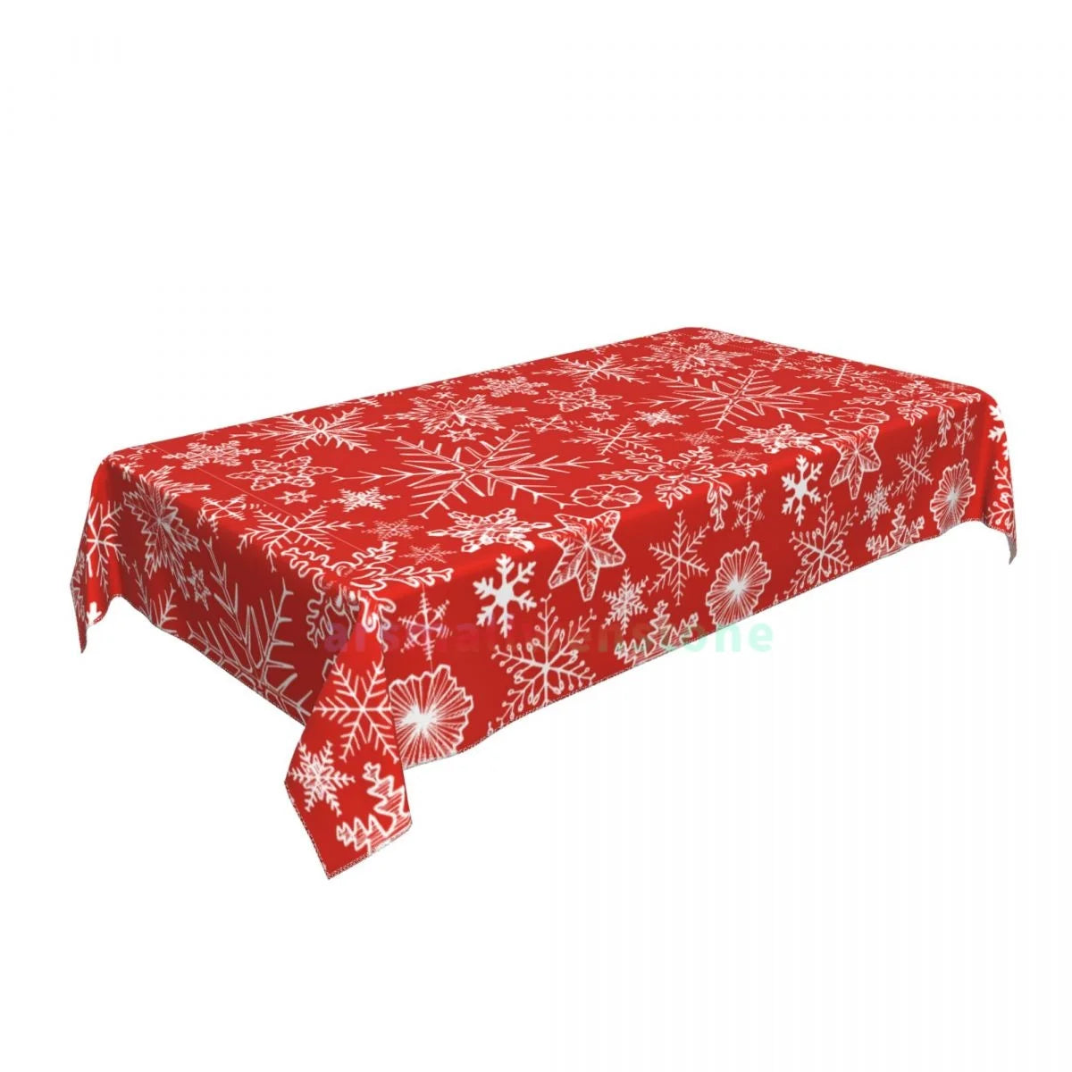 Nappe de Noël rectangulaire rouge
