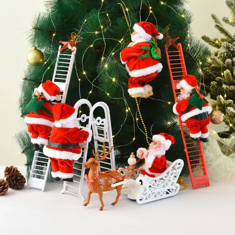 Automate Père Noël Grimpeur à l'Échelle