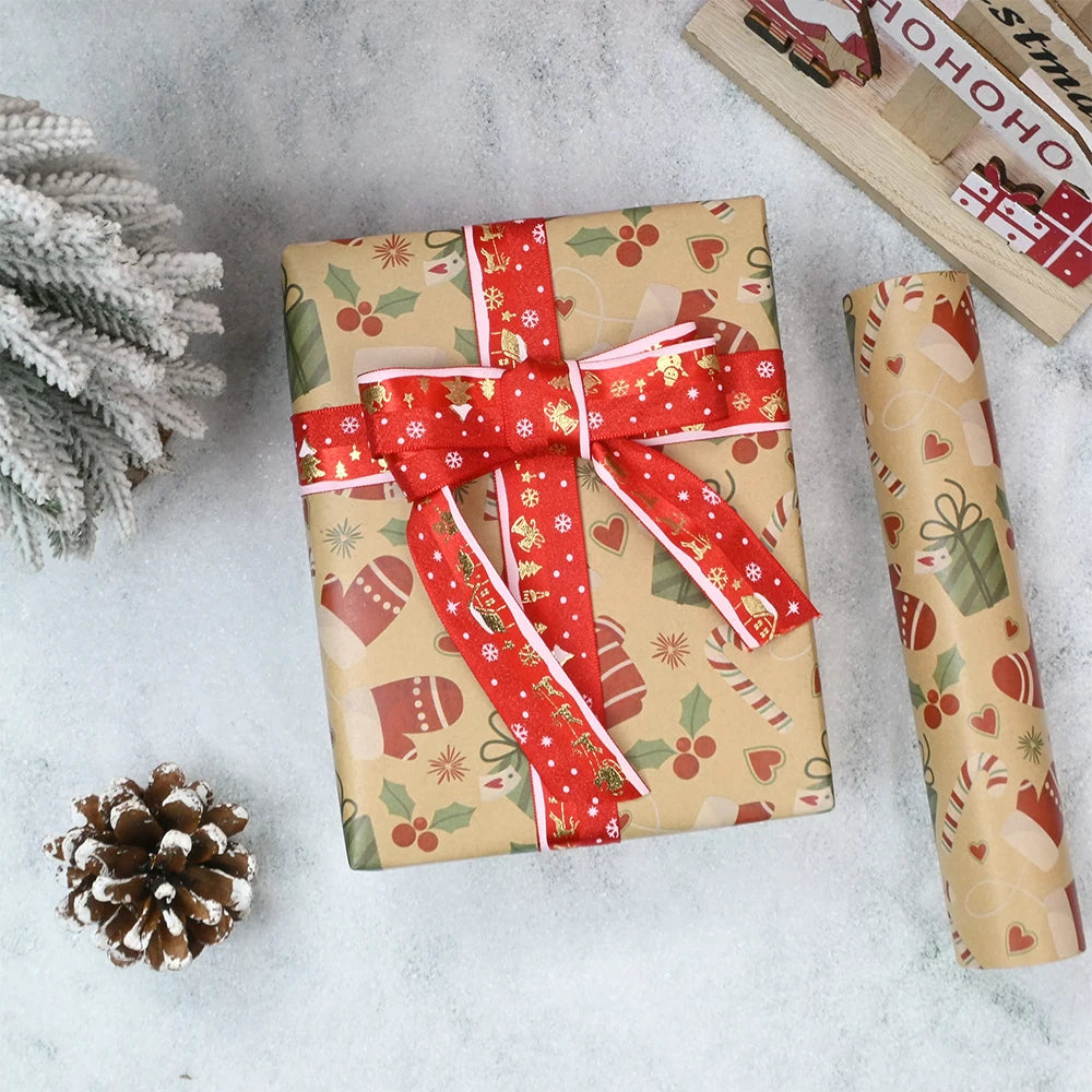 Papier Cadeau Motifs vêtements de Noël