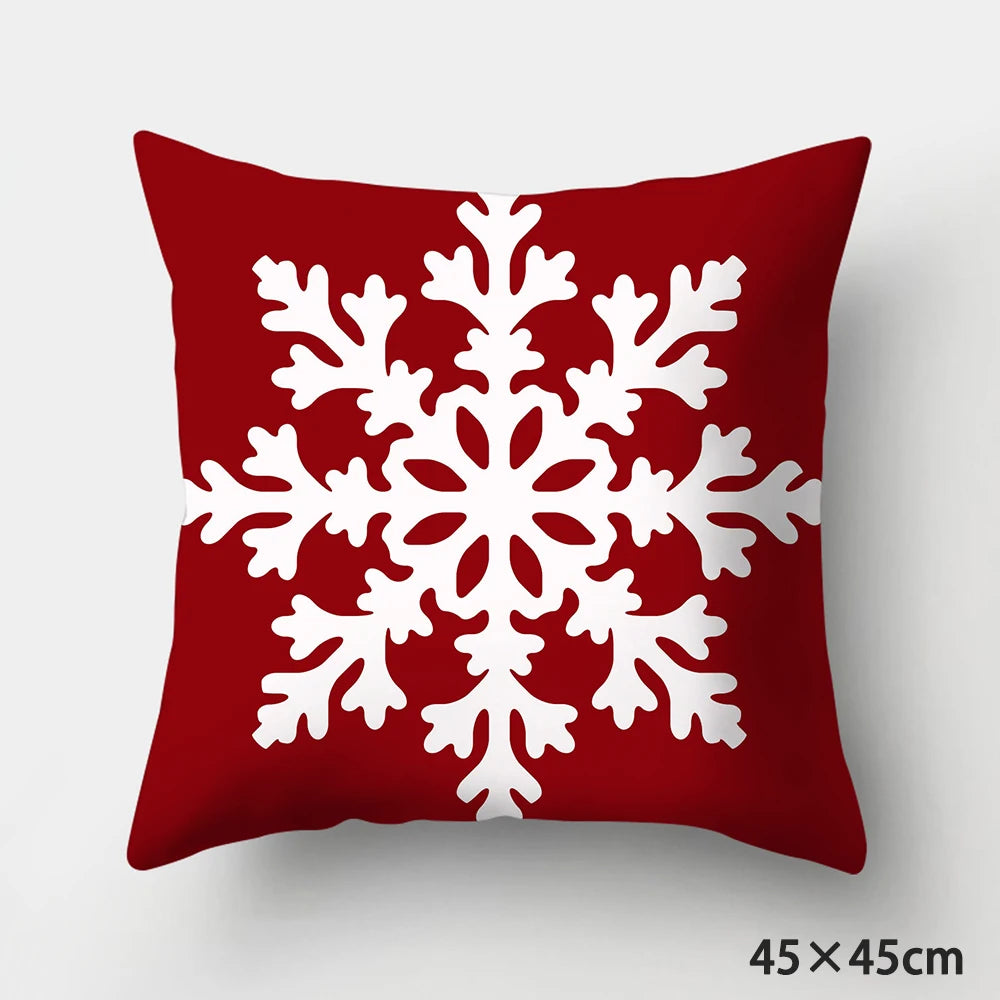 Housse de Coussin de Noël Gros Flocon