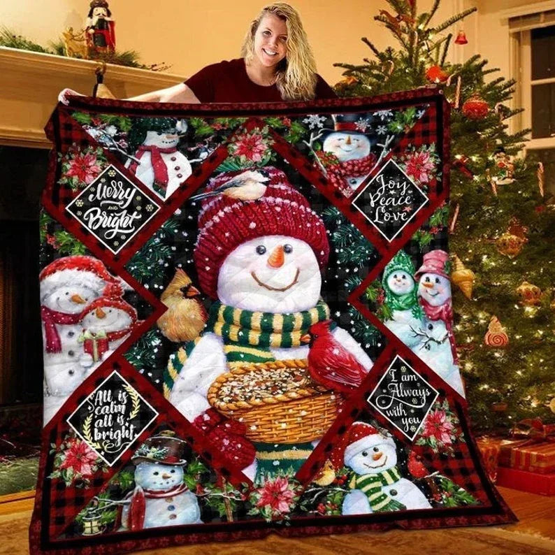 Couverture Mosaïque Gros Bonhomme de Neige