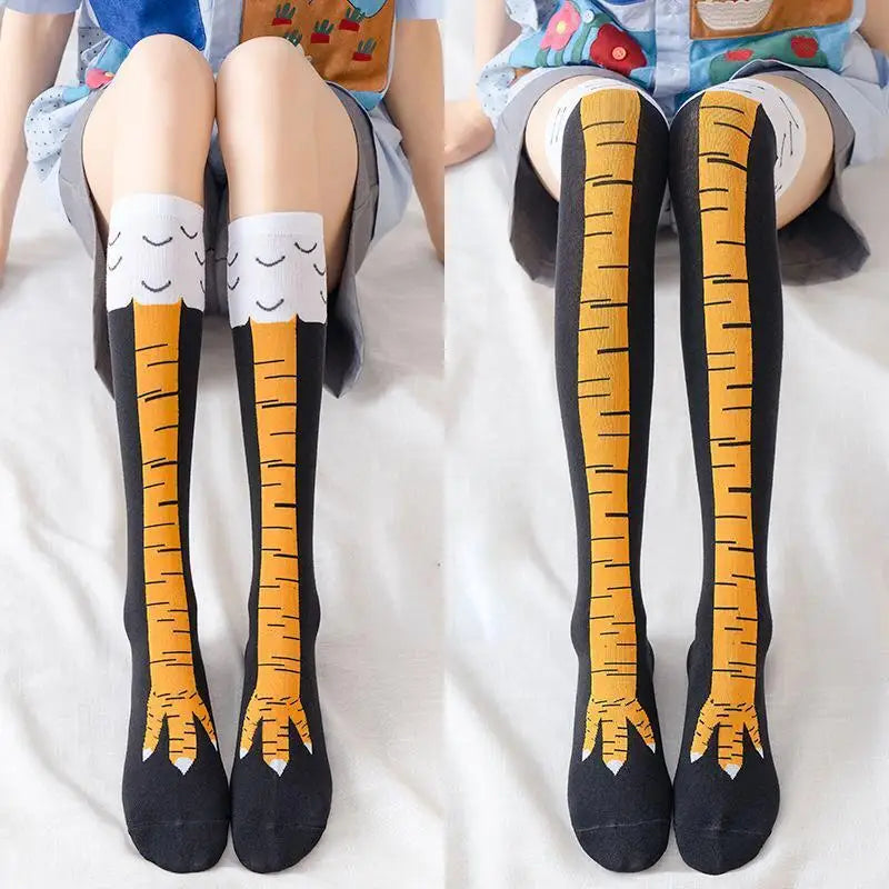 Chaussettes "Pattes de Poules" pour Femmes Noir