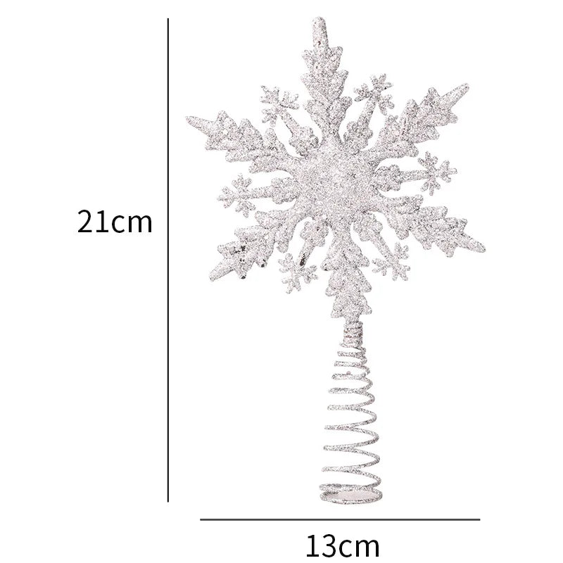 Cime de Sapin Etoiles de Noël Dorée ou Argentée