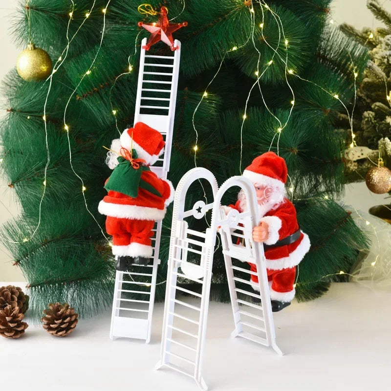 Automate Père Noël Grimpeur à l'Échelle