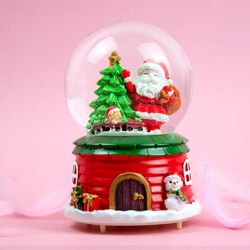 Mini Boules à neige de Noël scènes Père Noël