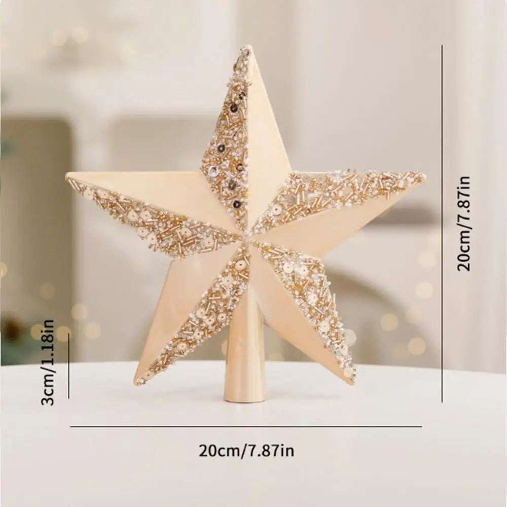 Etoile de Noël Paillettes et Lisse Doré